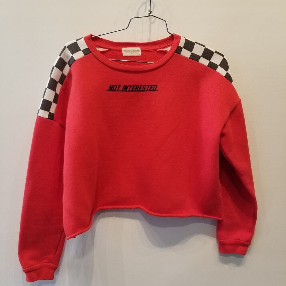 Urban‎ Nation Red Crop Sweatshirt Juniors M